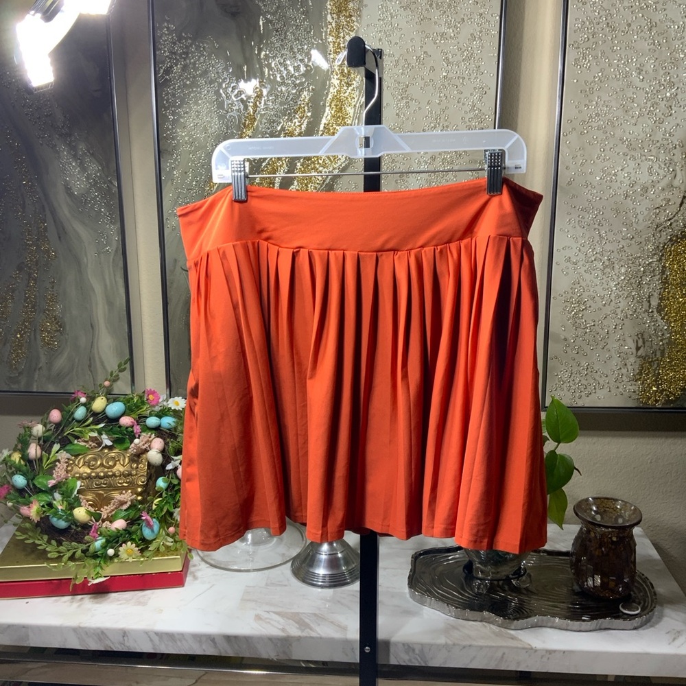 adidas Women's A-Line Skirt in Bold Orange - Picture 10 of 11